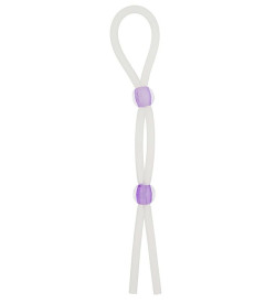 Прозрачное эрекционное кольцо-лассо SILICONE LASSO COCK RING DUAL BEADS Прозрачное эрекционное кольцо-лассо SILICONE LASSO COCK RING DUAL BEADS