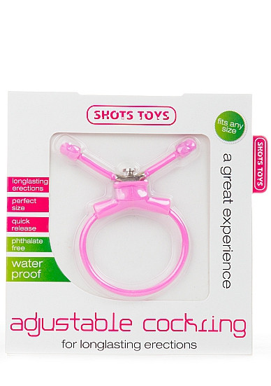 Розовое утягивающее лассо Adjustable Cockring Розовое утягивающее лассо Adjustable Cockring