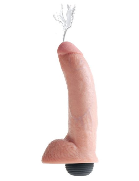 Телесный фаллоимитатор с эффектом семяизвержения Squirting Cock with Balls - 22,9 см. Телесный фаллоимитатор с эффектом семяизвержения Squirting Cock with Balls - 22,9 см.