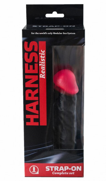 Страпон Harness Realistic с розовой головкой - 17,8 см. Страпон Harness Realistic с розовой головкой - 17,8 см.