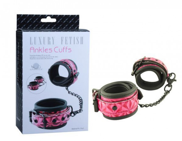 Розово-черные оковы на ноги Ankles Cuffs
