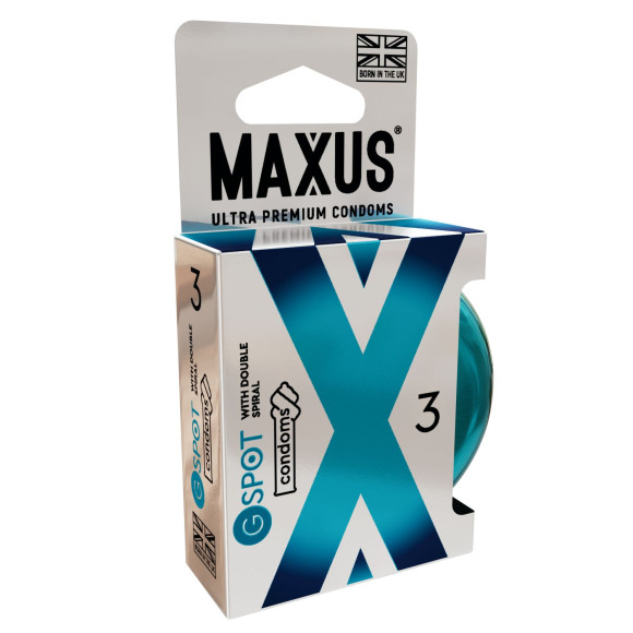 Презервативы Maxus G spot с двойной спиралью - 3 шт. Презервативы Maxus G spot с двойной спиралью - 3 шт.