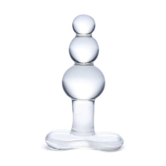 Прозрачная анальная пробка-елочка с 3 шариками Butt Plug with Tapere Base - 11 см. Прозрачная анальная пробка-елочка с 3 шариками Butt Plug with Tapere Base - 11 см.
