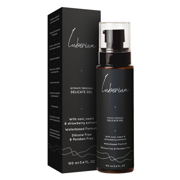Интимный гель с экстрактами нони, нима и клубники Luberium Delicate Waterbased - 100 мл. Интимный гель с экстрактами нони, нима и клубники Luberium Delicate Waterbased - 100 мл.