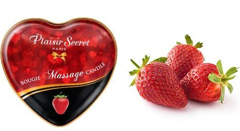 Массажная свеча с ароматом клубники Bougie Massage Candle - 35 мл. Массажная свеча с ароматом клубники Bougie Massage Candle - 35 мл.