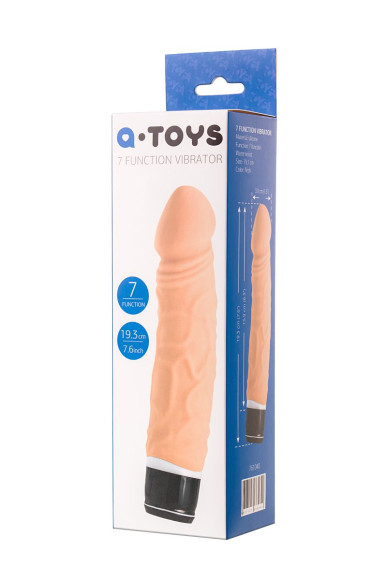 Реалистичный телесный вибратор A-Toys - 19,3 см. Реалистичный телесный вибратор A-Toys - 19,3 см.