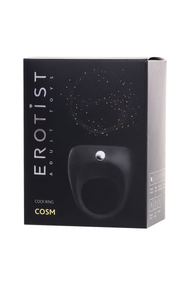 Черное эрекционное виброкольцо Erotist Cosm Черное эрекционное виброкольцо Erotist Cosm