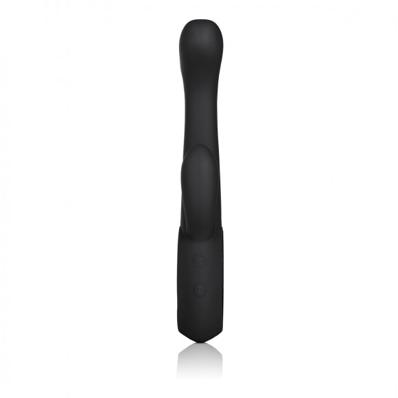 Черный вибромассажер Rechargeable Dual Wand - 25 см. Черный вибромассажер Rechargeable Dual Wand - 25 см.