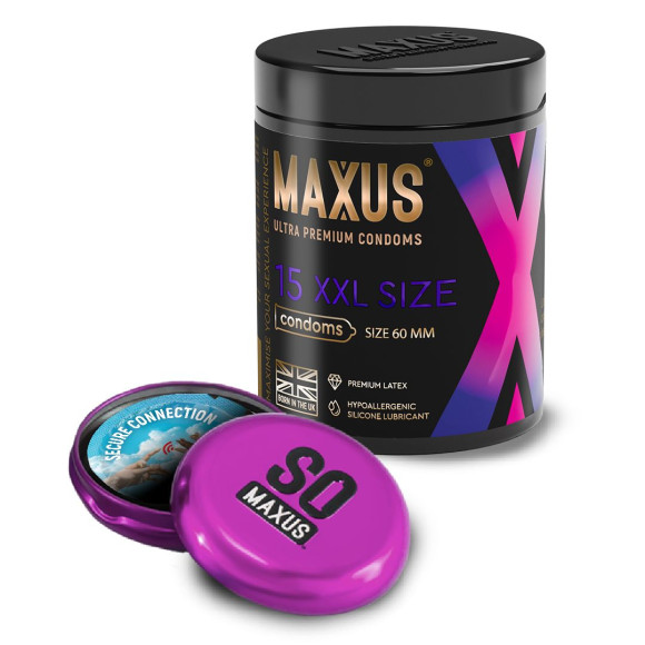 Презервативы увеличенного размера Maxus XXL - 15 шт. Презервативы увеличенного размера Maxus XXL - 15 шт.
