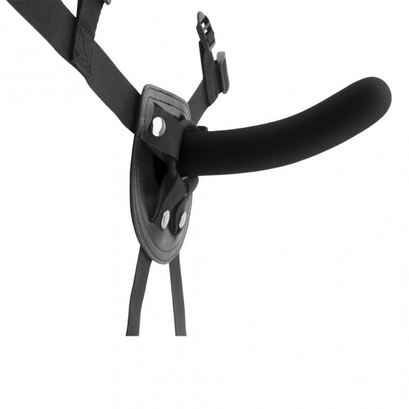 Черный страпон Raw Recruit Strap-On M - 15 см. Черный страпон Raw Recruit Strap-On M - 15 см.