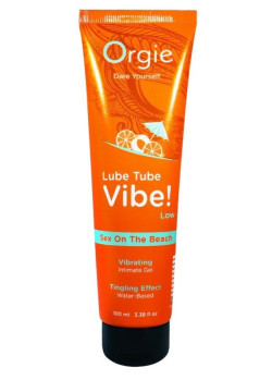 Гель с эффектом вибрации Lube Tube Vibe Low Sex On The Beach - 100 мл.