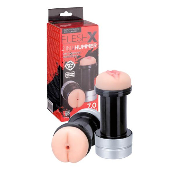Мастурбатор 2-в-1 REALSTUFF 2 IN 1 HUMMER ANUS & VAGINA: вагина и анус Мастурбатор 2-в-1 REALSTUFF 2 IN 1 HUMMER ANUS & VAGINA: вагина и анус