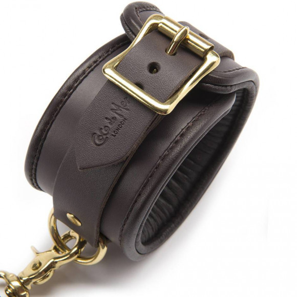 Коричневые кожаные кандалы Brown Leather Ankle Cuffs S/M Коричневые кожаные кандалы Brown Leather Ankle Cuffs S/M