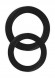 Набор из 2 чёрных эрекционных колец разного размера Infinity Thin M and L Cockring 