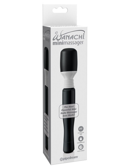Чёрный вибромассажер Mini Wanachi Чёрный вибромассажер Mini Wanachi