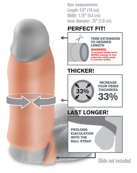 Насадка-расширитель с кольцом для подхвата мошонки Real Feel Enhancer - 14 см. Насадка-расширитель с кольцом для подхвата мошонки Real Feel Enhancer - 14 см.