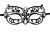 Чёрная маска со стразами Tribal Masquerade Mask