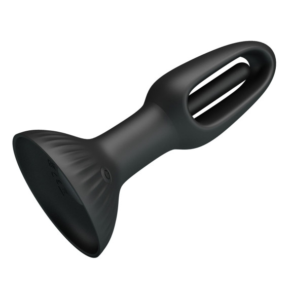 Черная анальная пробка с функцией фингеринга Hubert - 13,9 см. Черная анальная пробка с функцией фингеринга Hubert - 13,9 см.