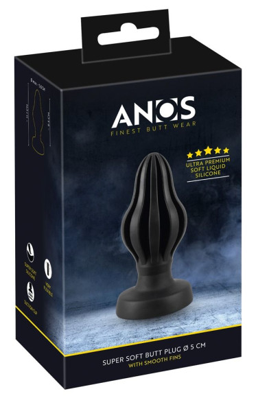 Черная анальная пробка Super Soft Butt Plug - 11,1 см. Черная анальная пробка Super Soft Butt Plug - 11,1 см.