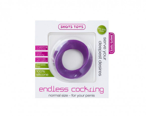 Фиолетовое эрекционное кольцо Endless Cockring Regular