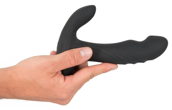 Черный вибромассажер простаты с функцией римминга Plug with Perineum Stimulator - 16,6 см. Черный вибромассажер простаты с функцией римминга Plug with Perineum Stimulator - 16,6 см.