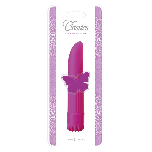 Пурпурный классический вибратор CLASSIC VIBE PURPLE SMALL - 14 см. Пурпурный классический вибратор CLASSIC VIBE PURPLE SMALL - 14 см.