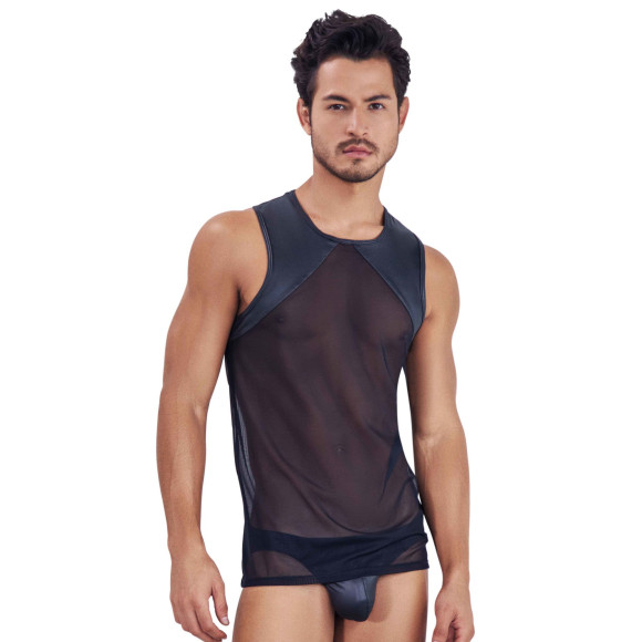 Черная прозрачная мужская майка Audacy Tank Top Черная прозрачная мужская майка Audacy Tank Top