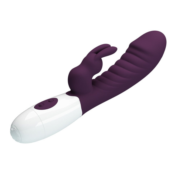 Фиолетовый вибратор-кролик Naughty Bunny - 19,8 см. Фиолетовый вибратор-кролик Naughty Bunny - 19,8 см.