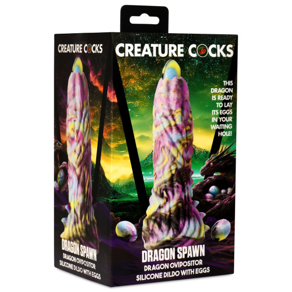 Фантазийный фаллоимитатор Dragon Spawn Dragon Ovipositor Silicone Dildo with Eggs - 18,5 см. Фантазийный фаллоимитатор Dragon Spawn Dragon Ovipositor Silicone Dildo with Eggs - 18,5 см.