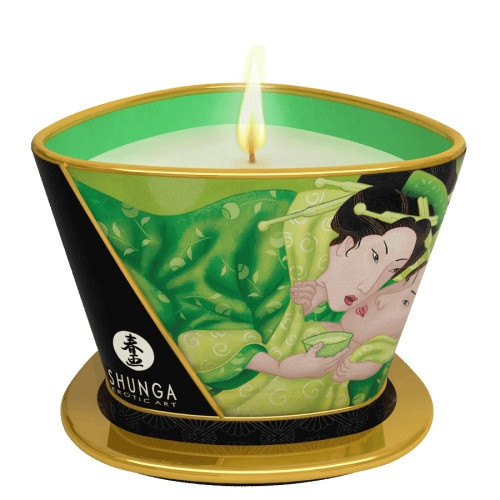 Массажная свеча Exotic Green Tea с ароматом зелёного чая - 170 мл. Массажная свеча Exotic Green Tea с ароматом зелёного чая - 170 мл.