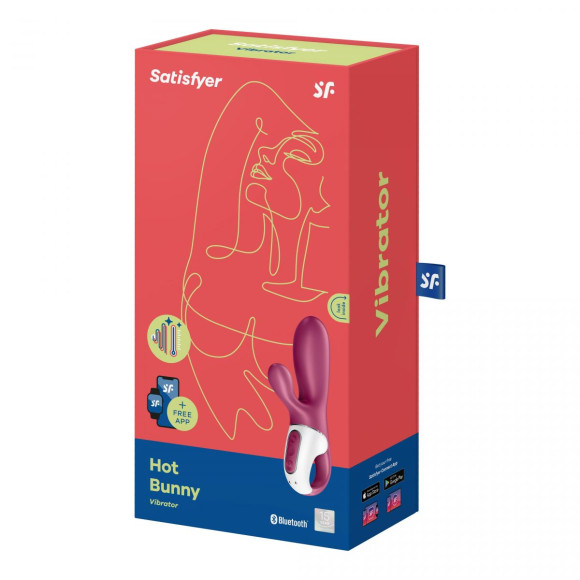 Малиновый вибратор-кролик Hot Bunny с функцией нагрева - 17,5 см. Малиновый вибратор-кролик Hot Bunny с функцией нагрева - 17,5 см.