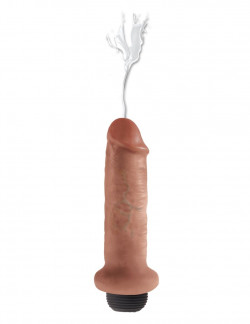 Кофейный фаллоимитатор с имитацией семяизвержения 6 Squirting Cock - 17,8 см. Кофейный фаллоимитатор с имитацией семяизвержения 6 Squirting Cock - 17,8 см.