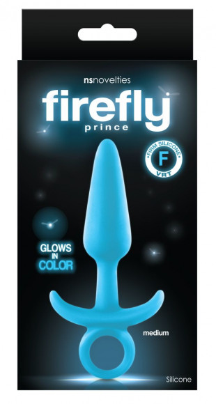 Голубая анальная пробка Firefly Prince Medium - 12,7 см. Голубая анальная пробка Firefly Prince Medium - 12,7 см.