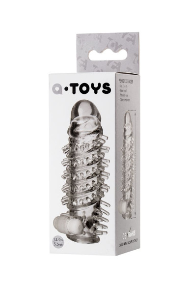 Насадка на пенис TOYFA A-Toys с вибропулей и шипами - 13,4 см. Насадка на пенис TOYFA A-Toys с вибропулей и шипами - 13,4 см.