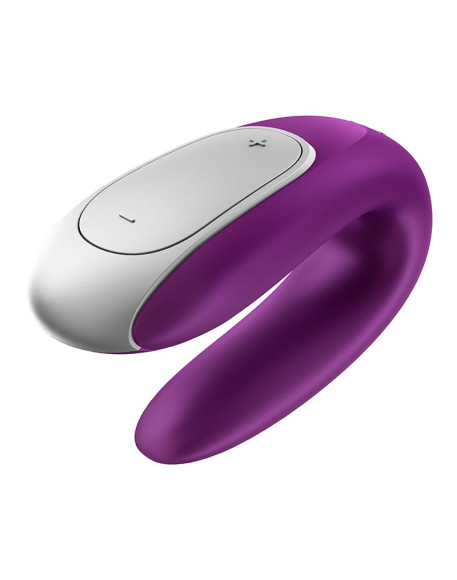 Фиолетовый вибромассажёр для пар Satisfyer Double Fun Фиолетовый вибромассажёр для пар Satisfyer Double Fun