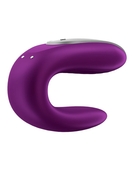 Фиолетовый вибромассажёр для пар Satisfyer Double Fun Фиолетовый вибромассажёр для пар Satisfyer Double Fun