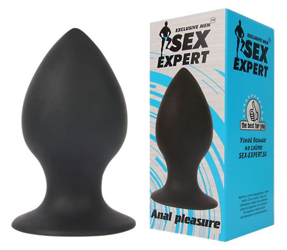 Чёрная анальная втулка Sex Expert - 8 см. Чёрная анальная втулка Sex Expert - 8 см.