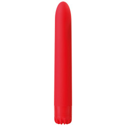 Красный классический вибратор CLASSIC VIBE RED MEDIUM - 18 см.