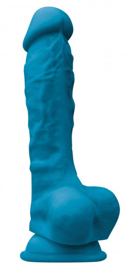 Голубой фаллоимитатор на присоске 7 Dildo - 22,3 см. Голубой фаллоимитатор на присоске 7 Dildo - 22,3 см.