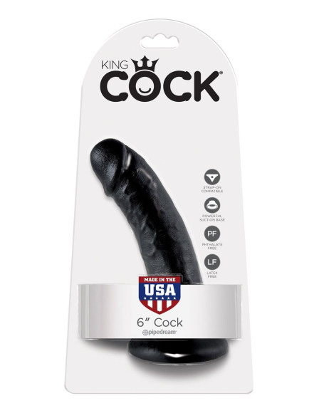 Чёрный фаллоимитатор с присоской 6 Cock - 15,2 см. Чёрный фаллоимитатор с присоской 6 Cock - 15,2 см.