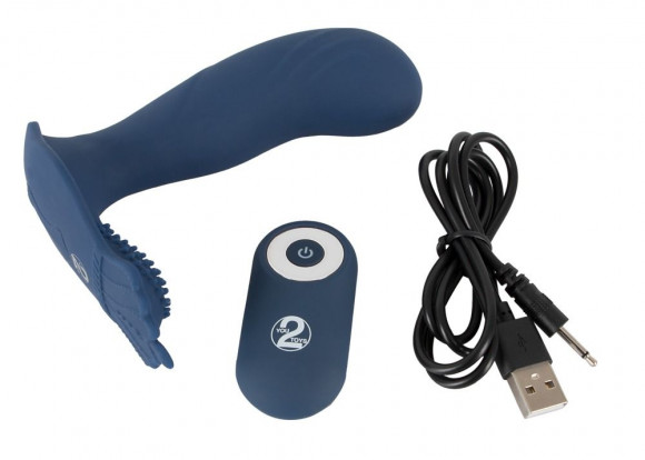 Синий вибростимулятор простаты Vibrating Butt Plug - 11,7 см. Синий вибростимулятор простаты Vibrating Butt Plug - 11,7 см.