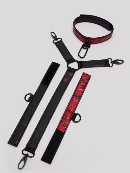 Ошейник с наручниками Reversible Faux Leather Collar and Wrist Ошейник с наручниками Reversible Faux Leather Collar and Wrist