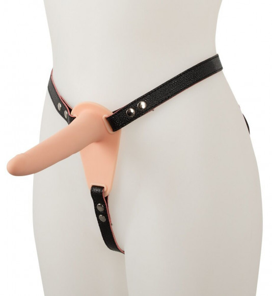 Телесный поясной страпон с вибрацией Vibrating Strap-On - 15,7 см. Телесный поясной страпон с вибрацией Vibrating Strap-On - 15,7 см.