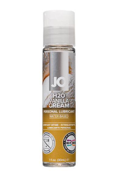 Ароматизированный лубрикант на водной основе JO Flavored Vanilla H2O - 30 мл.