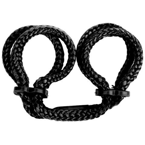 Чёрные оковы для рук Japanese Silk Love Rope Wrist Cuffs