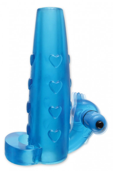 Голубая утолщающая насадка на пенис Deluxe Vibrating Penis Enhancer - 15 см. Голубая утолщающая насадка на пенис Deluxe Vibrating Penis Enhancer - 15 см.