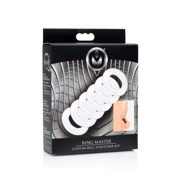 Комплект из 6 прозрачных эрекционных колец Ring Master Custom Ball Stretcher Kit Комплект из 6 прозрачных эрекционных колец Ring Master Custom Ball Stretcher Kit
