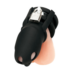 Черная клетка для пениса Silicone Small 2 in Cock Cage With Ball Divider Черная клетка для пениса Silicone Small 2 in Cock Cage With Ball Divider