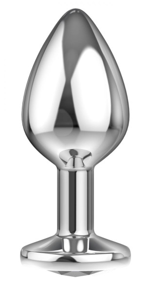 Большая серебристая анальная пробка Diamond Clear Sparkle Large с прозрачным кристаллом - 8 см. Большая серебристая анальная пробка Diamond Clear Sparkle Large с прозрачным кристаллом - 8 см.