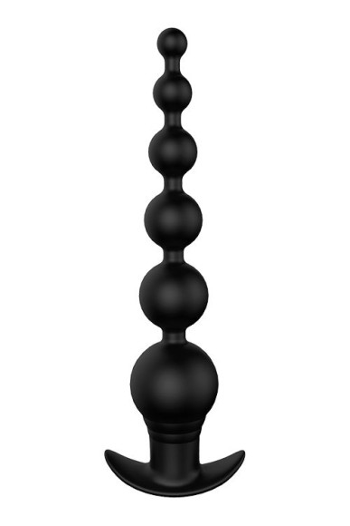 Черный анальный вибромассажер REMOTE GRADUATING BEADS - 20,7 см. Черный анальный вибромассажер REMOTE GRADUATING BEADS - 20,7 см.